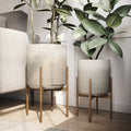 Lacey Golden Planters Set Of 2