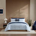 Lacoste Pinstripe Croc Percale Cotton 3 Piece Comforter Set