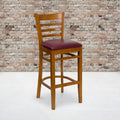 Ladder Back Wooden Restaurant Barstool