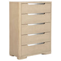 Ladera 5 Drawer Bedroom Chest Of Drawers Light Elm