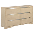 Ladera 6 Drawer Bedroom Dresser And Mirror Light Elm