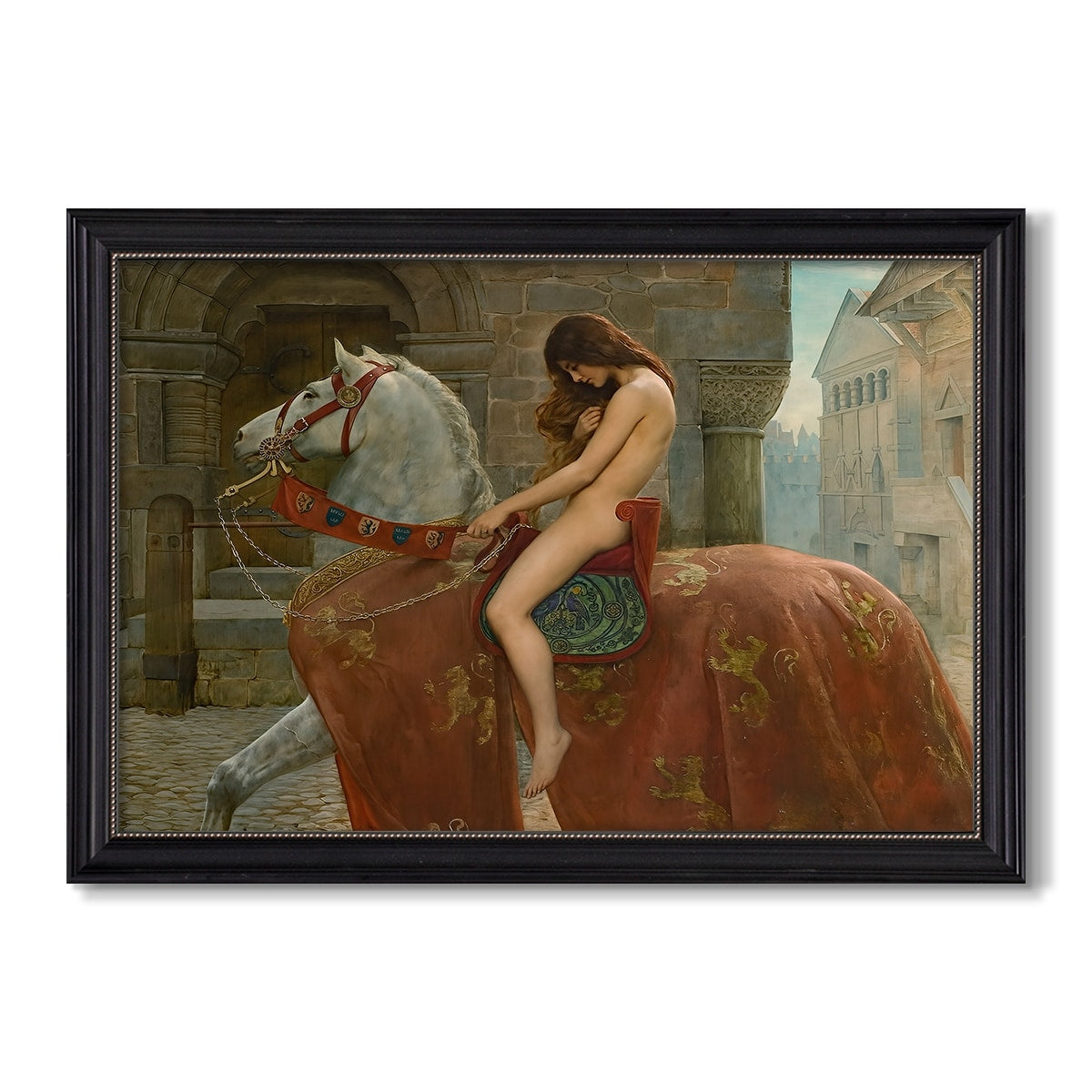 Lady Godiva 1898 John Collier Custom Framed Canvas