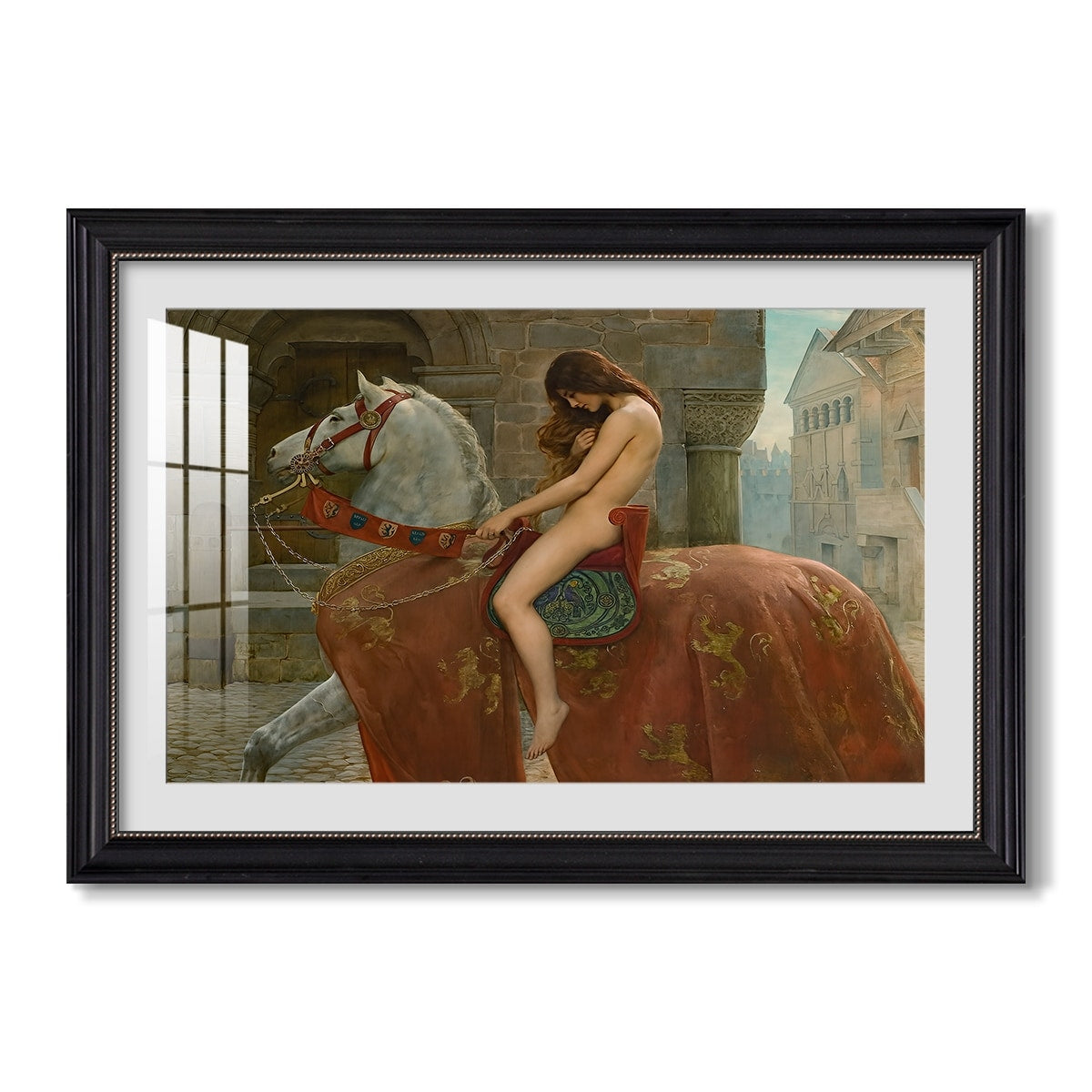 Lady Godiva 1898 John Collier Custom Framed Print