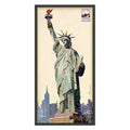Empire Art Lady Liberty Hand Made Signed Art Collage By Ead Artists Co Op Under Tempered Glass In Black Frame