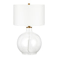 Laelia Clear Glass Table Lamp With Brass Accents