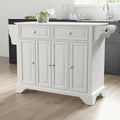 Lafayette Granite Top Full Size Kitchen Island Cart 51.5 W X 18 D X 36 H