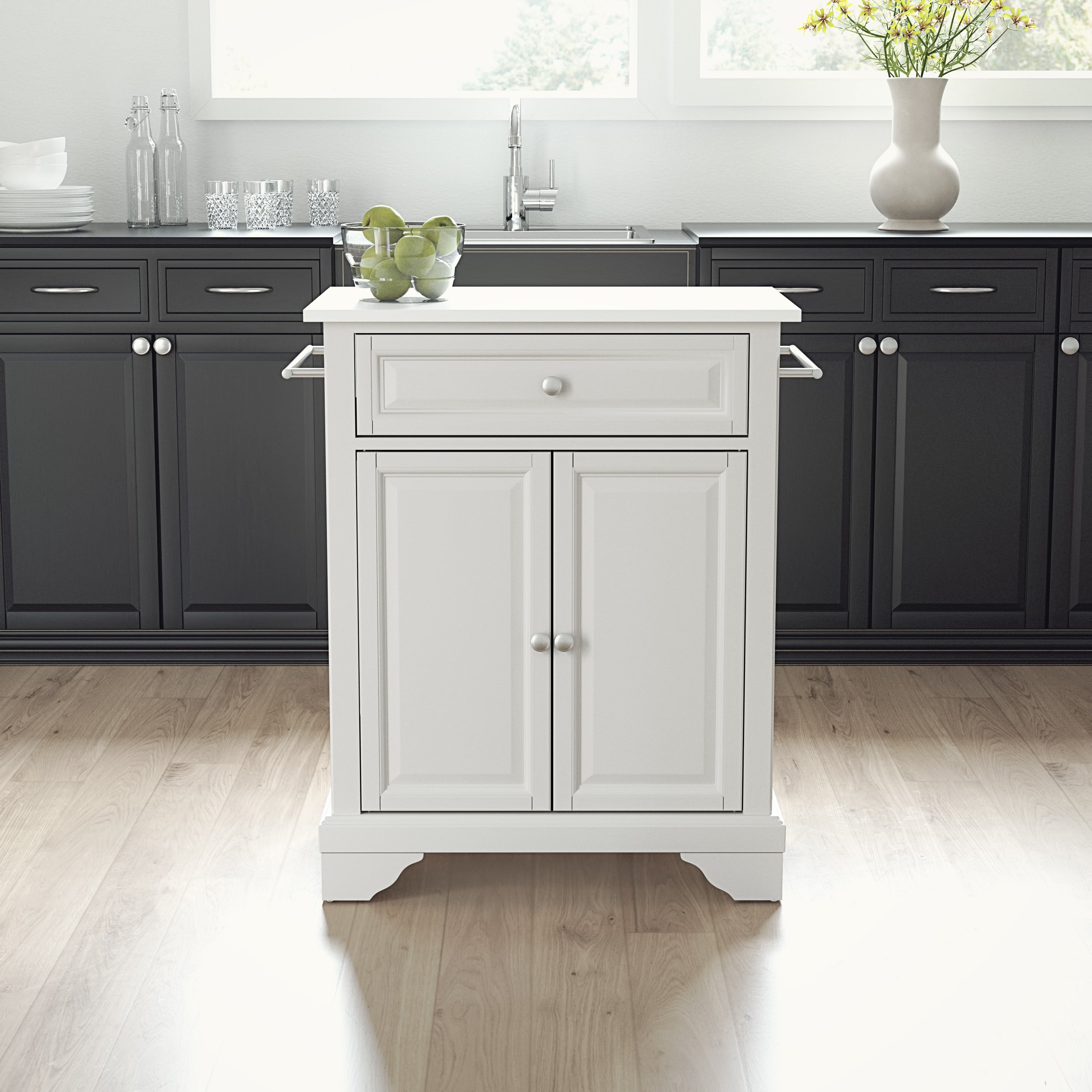 Lafayette Granite Top Portable Kitchen Island Cart 31 W X 18 D X 35.5 H