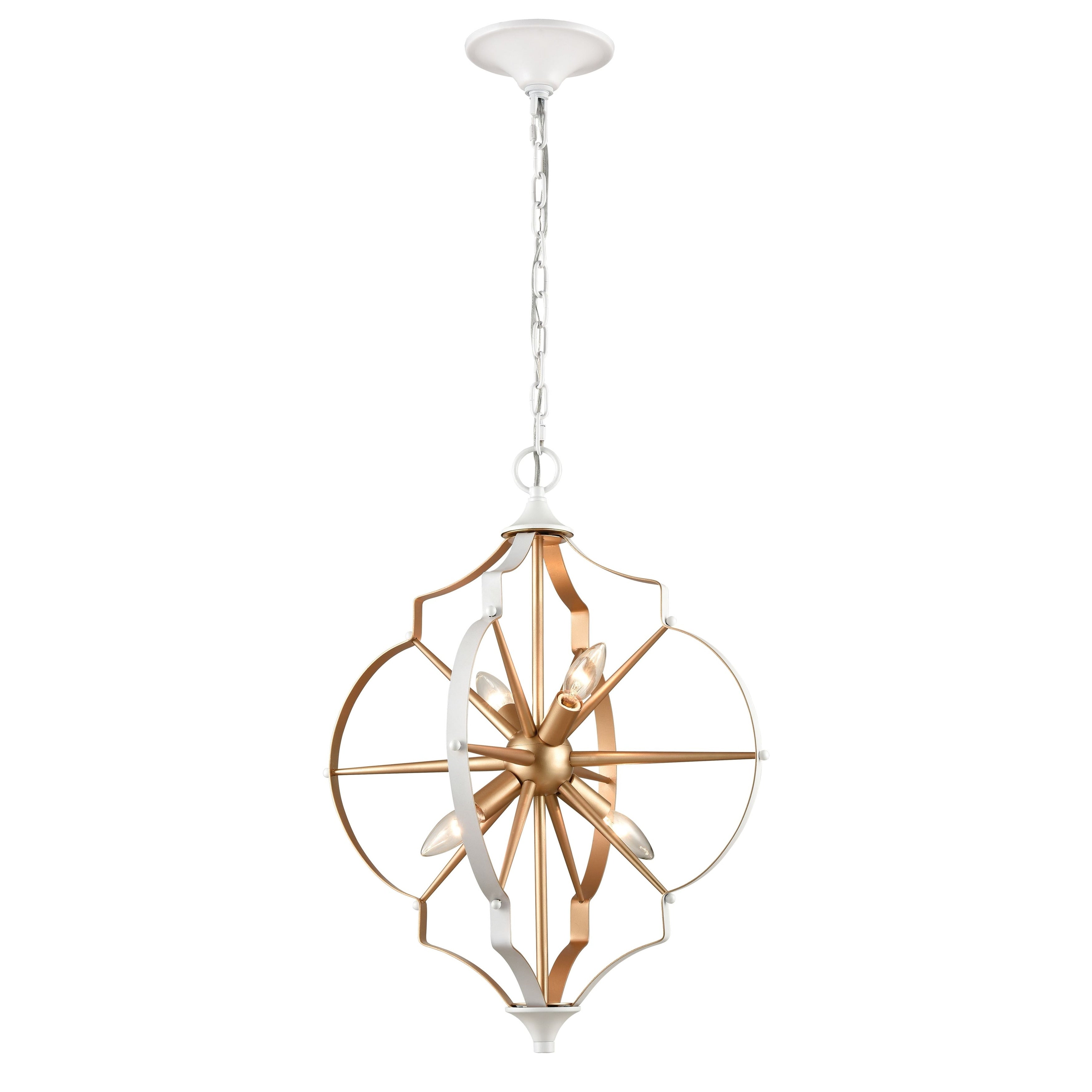 Laguna Beach 18 Inch Wide 4 Light Chandelier In Gold