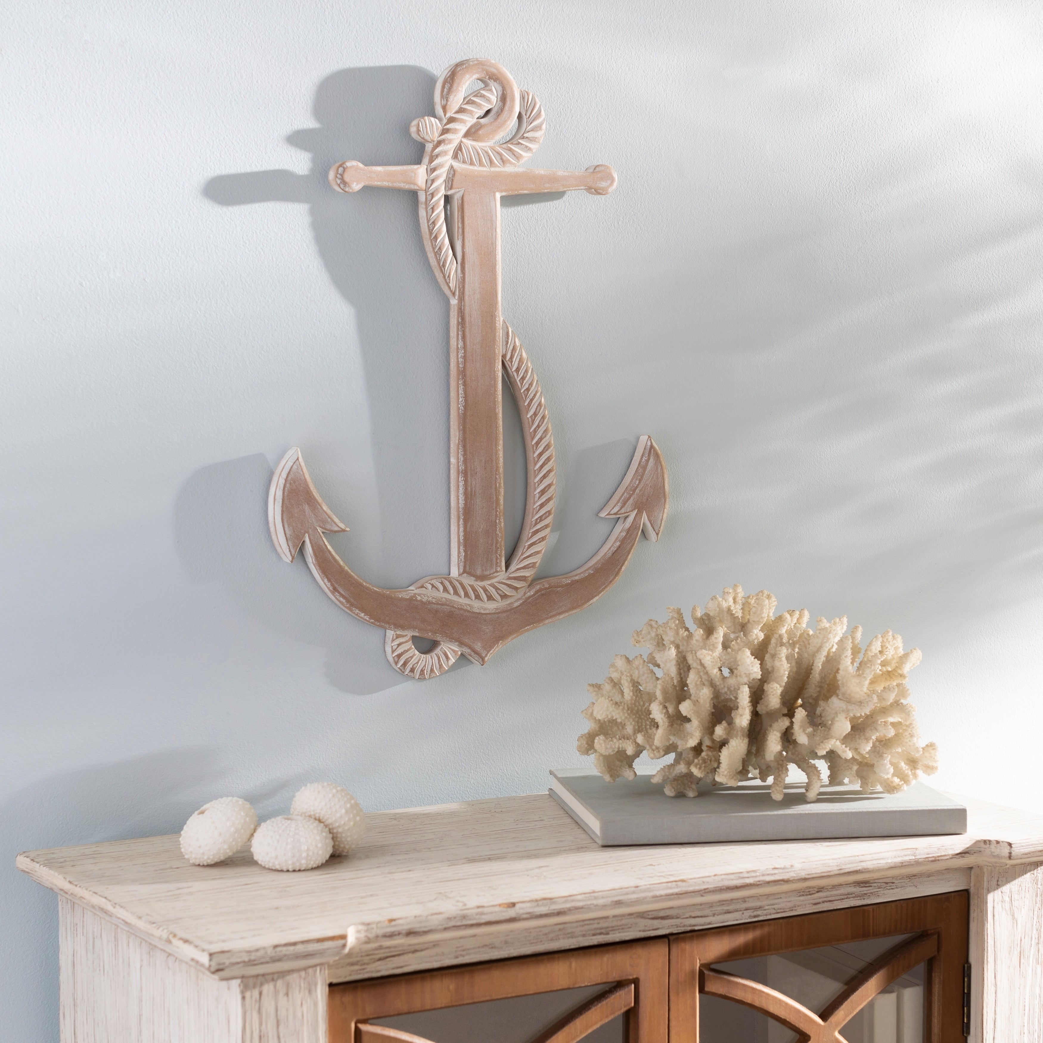 Laguna Distressed Natural Anchor 22X16 Inch Wall D Cor