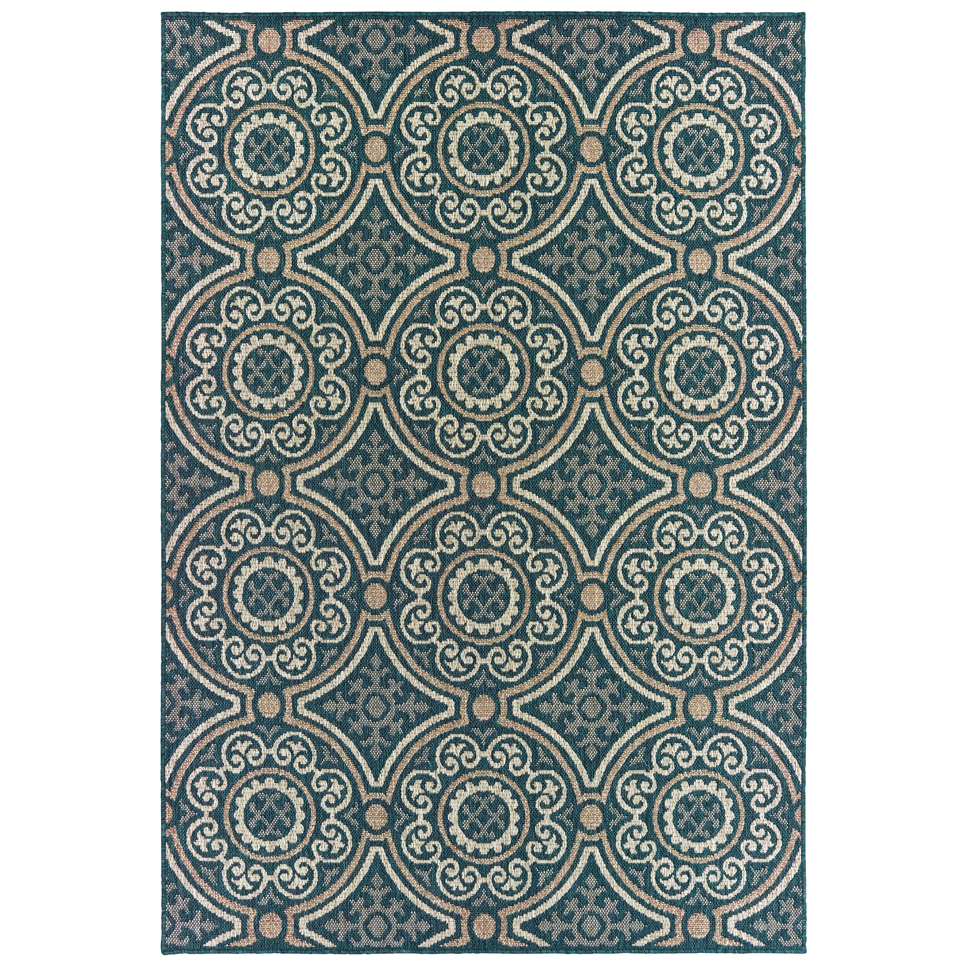 Laguna Panel Medallion Indoor Outdoor Area Rug