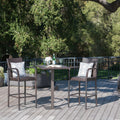 Lala Outdoor 3 Piece Wicker 26 Inch Square Bar Set By Christopher Knight Home