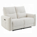 Lali Power Motion Recliner Loveseat With Usb Zero Gravity Cream Chenille