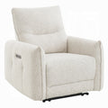 Lali Zero Gravity Power Motion Recliner Chair Usb Port Cream Chenille