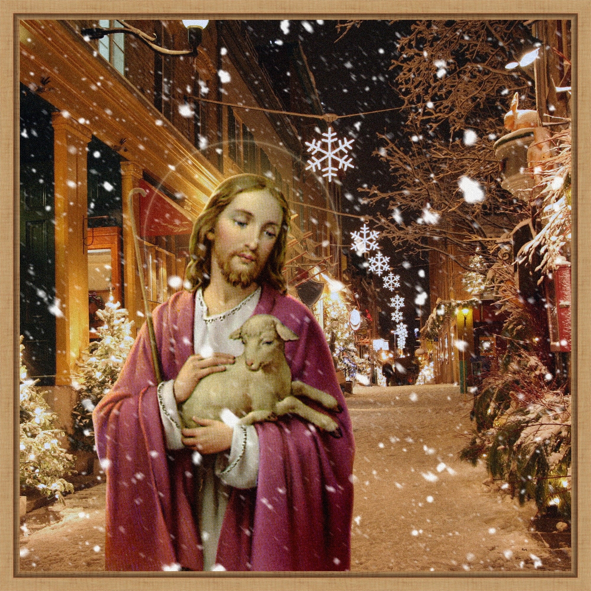 Lamb Of God By Trygve Skogrand Framed Canvas Wall Art Print