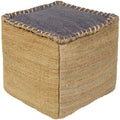 Lami Square Jute 18 Inch Pouf