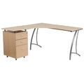 Three Drawer L Shape Desk