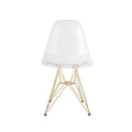 Lamphere Plastic Dining Chair With Metal Legs Set Of 4