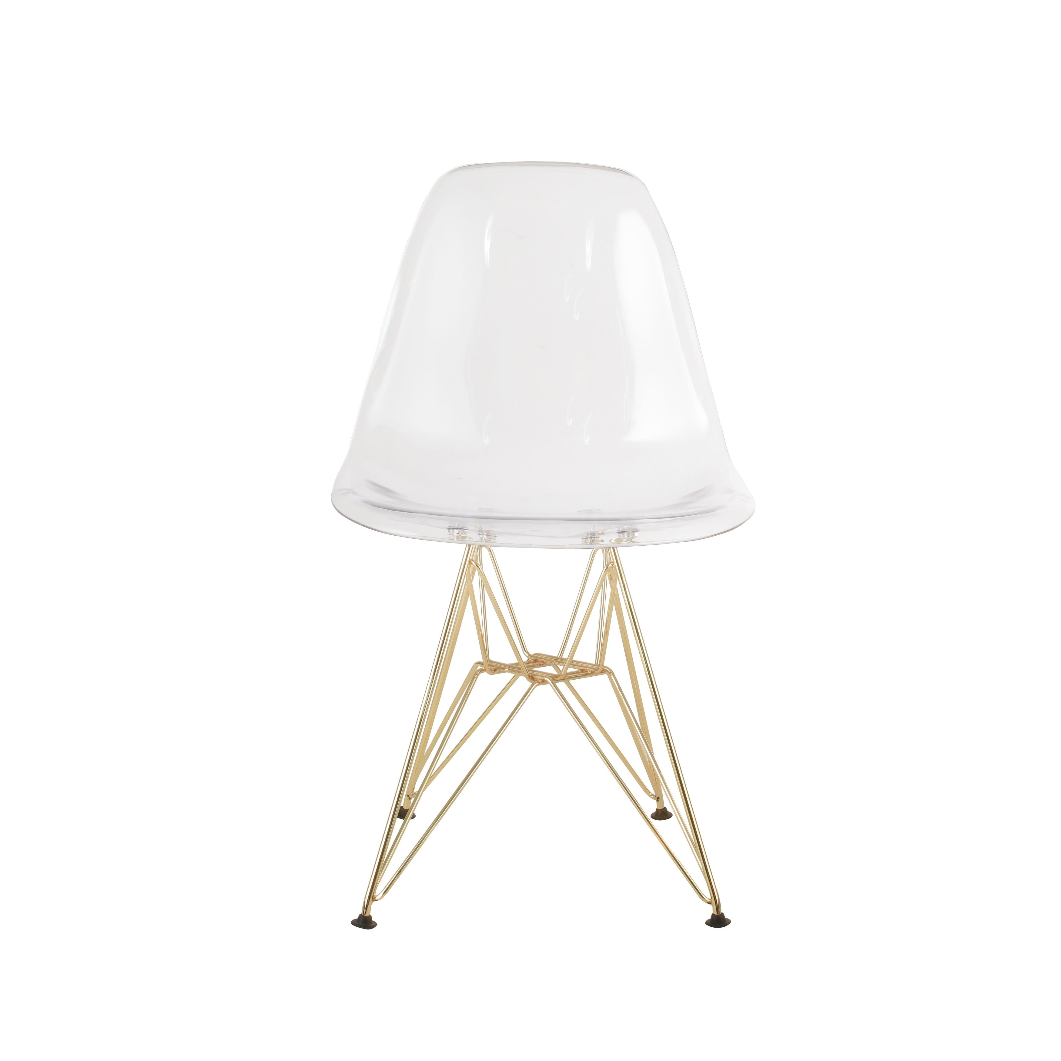 Lamphere Plastic Dining Chair With Metal Legs Set Of 4