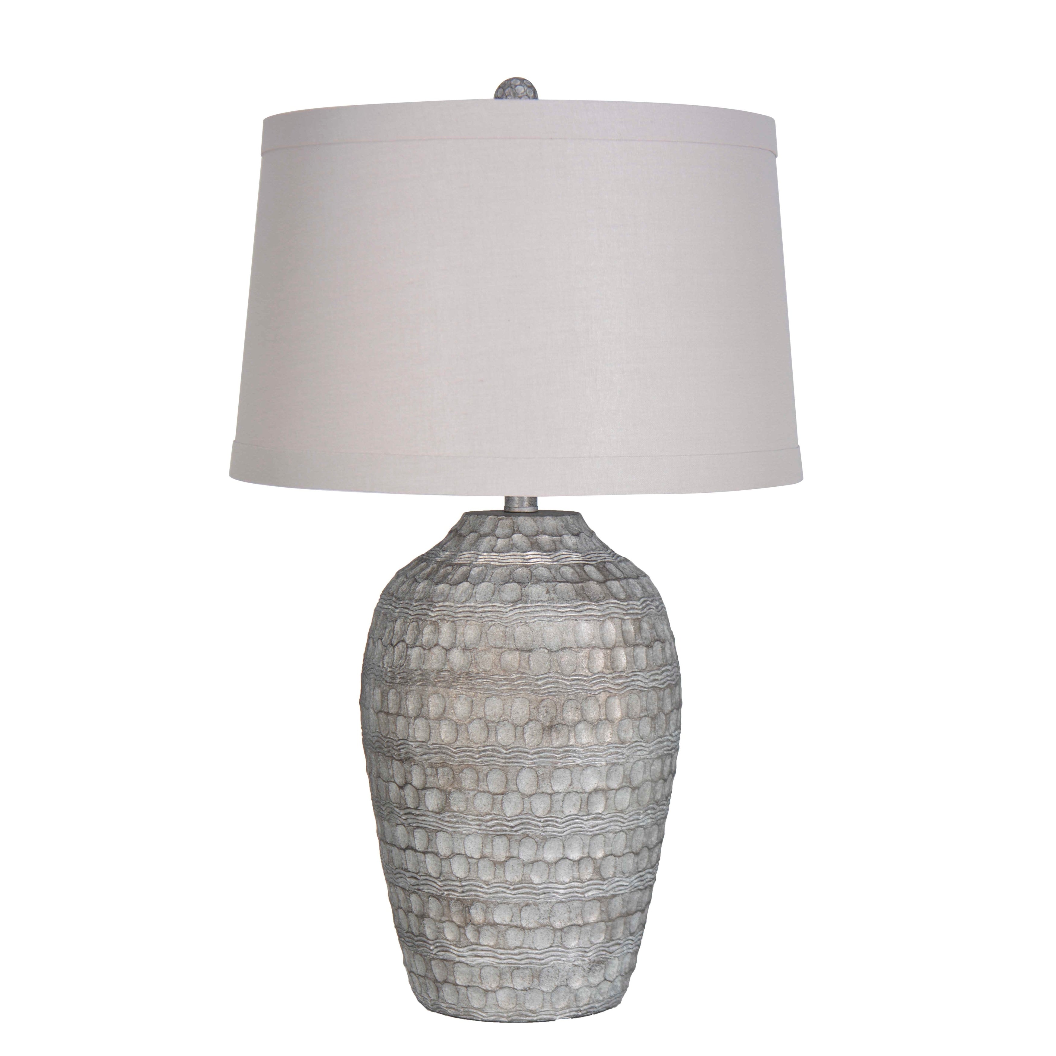 Lamps Per Se 27.875 Inch Antique Silver With White Wash Table Lamp Set Of 2 N A