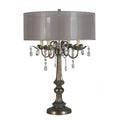 Lamps Per Se 28 Inch Antique Silver Table Lamp Set Of 2 N A