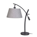 Lamps Per Se 28.5 Inch Matte Black Table Lamp With Grey Shade