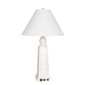 Lamps Per Se 30 Inch White Shutter Usb Table Lamp Set Of 2