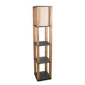 Lamps Per Se 68 Inch Wooden Shelf Floor Lamp
