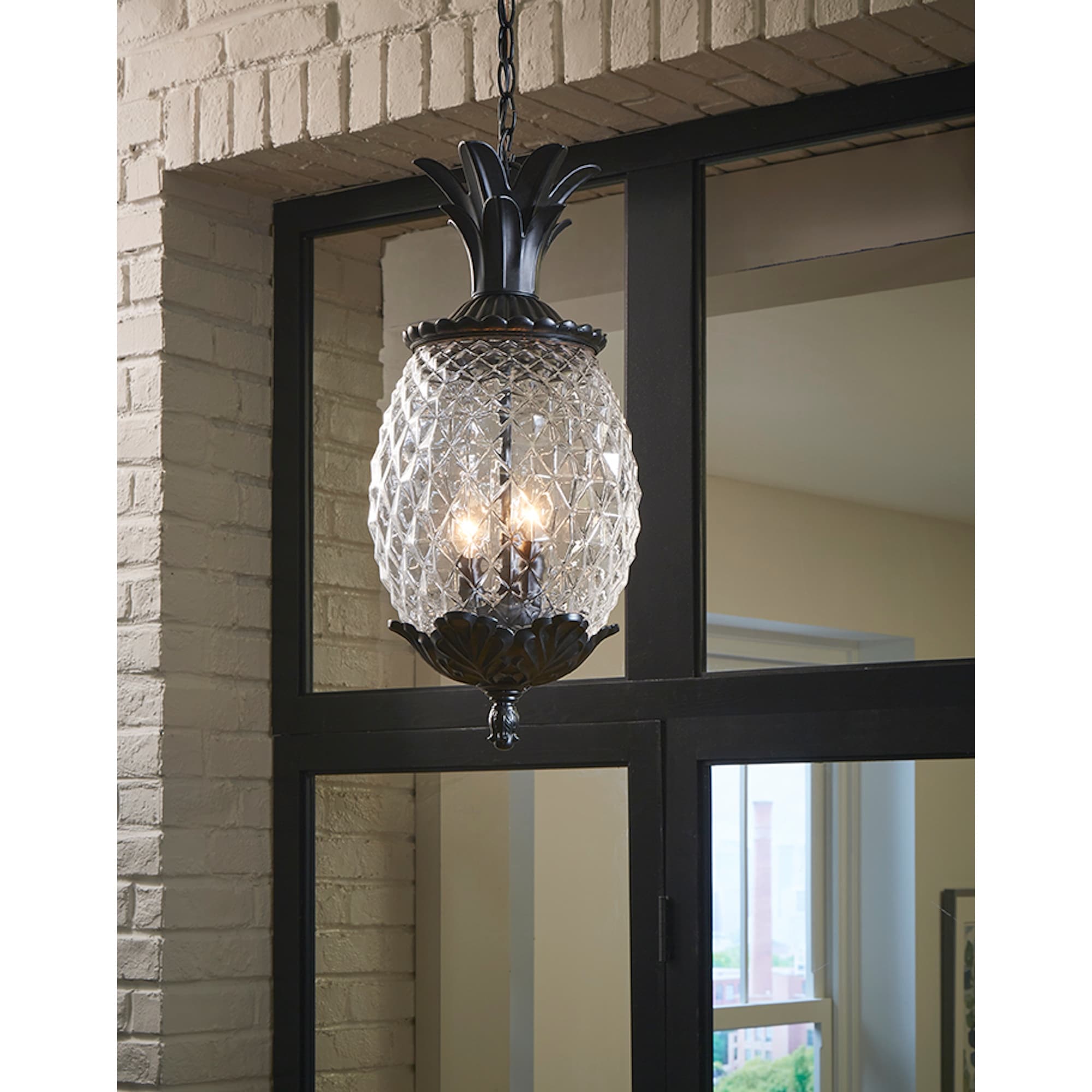 Acclaim Lighting Lanai Collection Hanging Lantern 3 Light Outdoor Matte Black Light Fixture