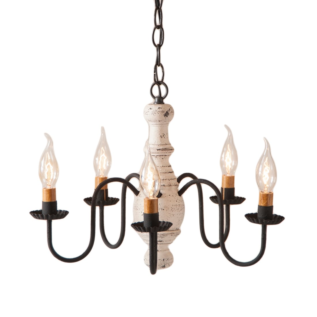 Lancaster Chandelier In Vintage White 13.5 X 17 X 17 Inches