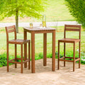 Lancaster Eucalyptus Wood Outdoor Bar Stools Set Of 2 45 X 19