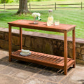 Lancaster Eucalyptus Wood Outdoor Console Bar Table