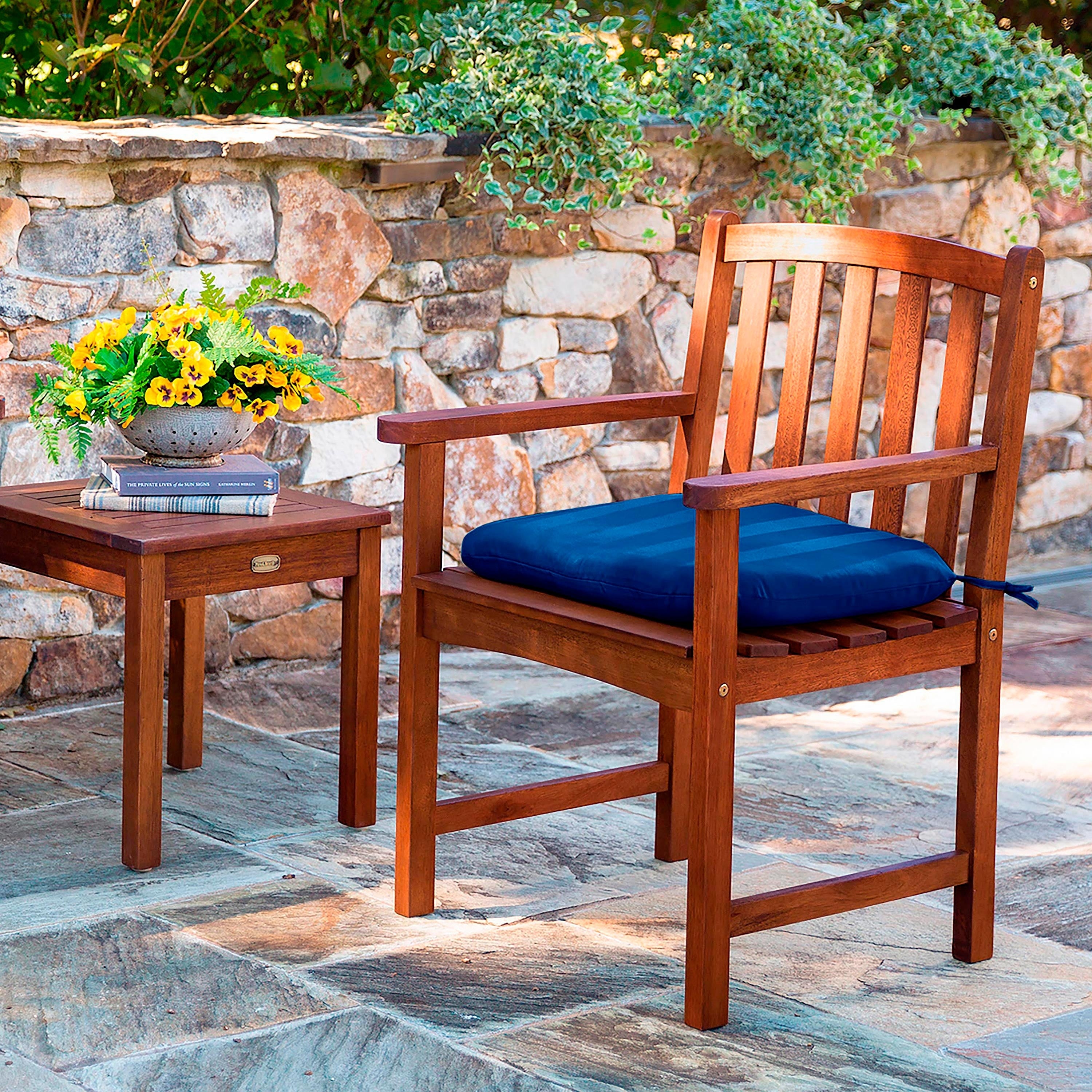 Lancaster Eucalyptus Wood Outdoor Dining Chair With Arms Natural
