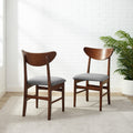 Landon 2Pc Wood Dining Chairs W Upholstered Seat 33.25 H X19.75 W X 19.75 D