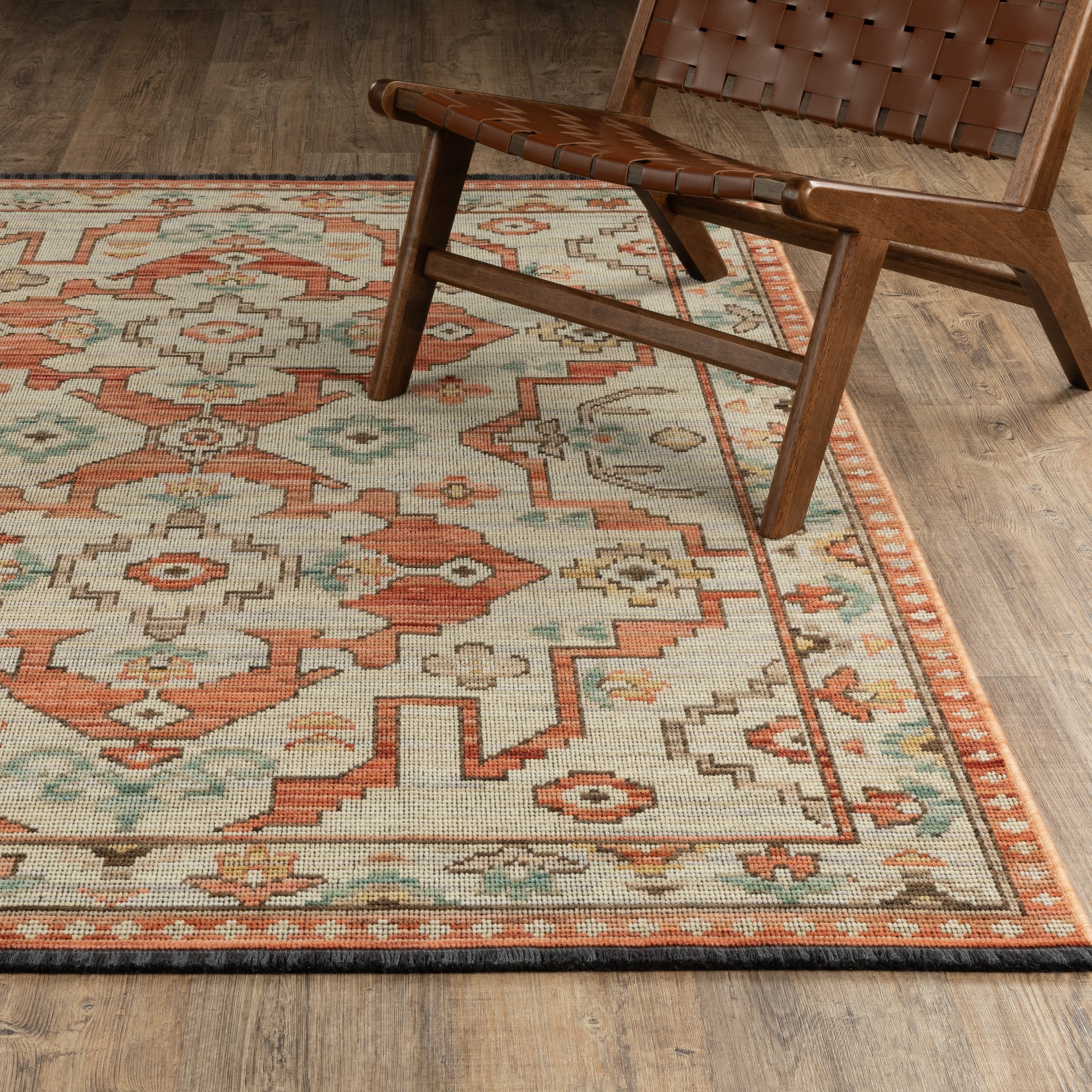 Landon Global Bohemian Medallion Wool Blend Area Rug