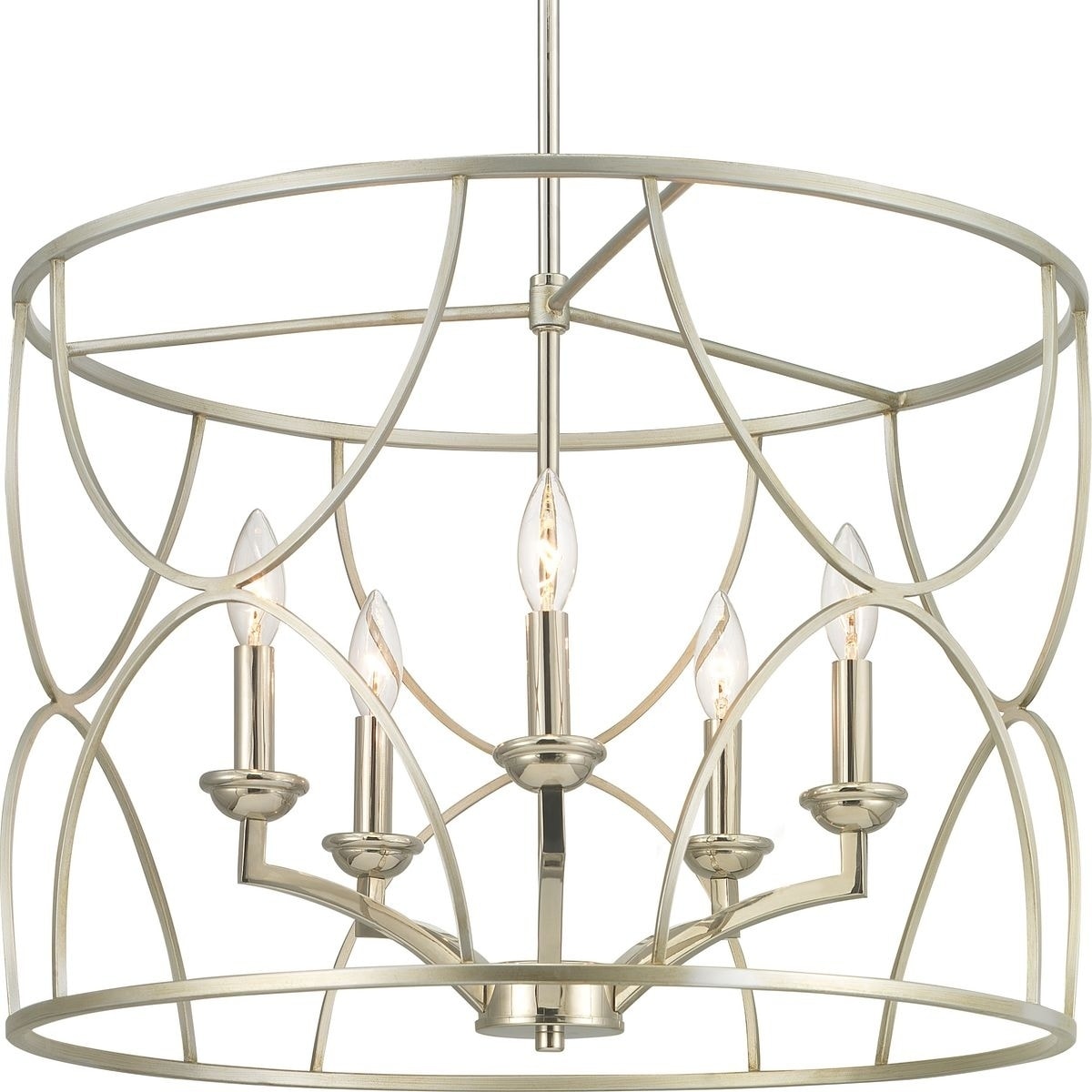 Progress Lighting Landree Collection Silver Steel 5 Light Chandelier