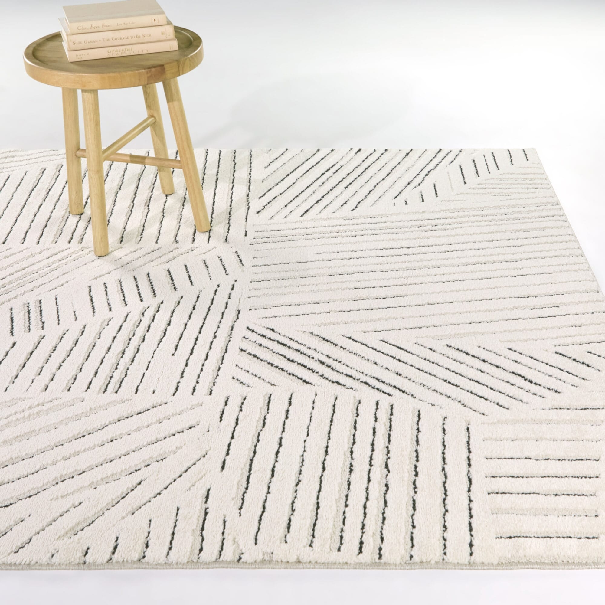 Landrum Geometric Striped Area Rug