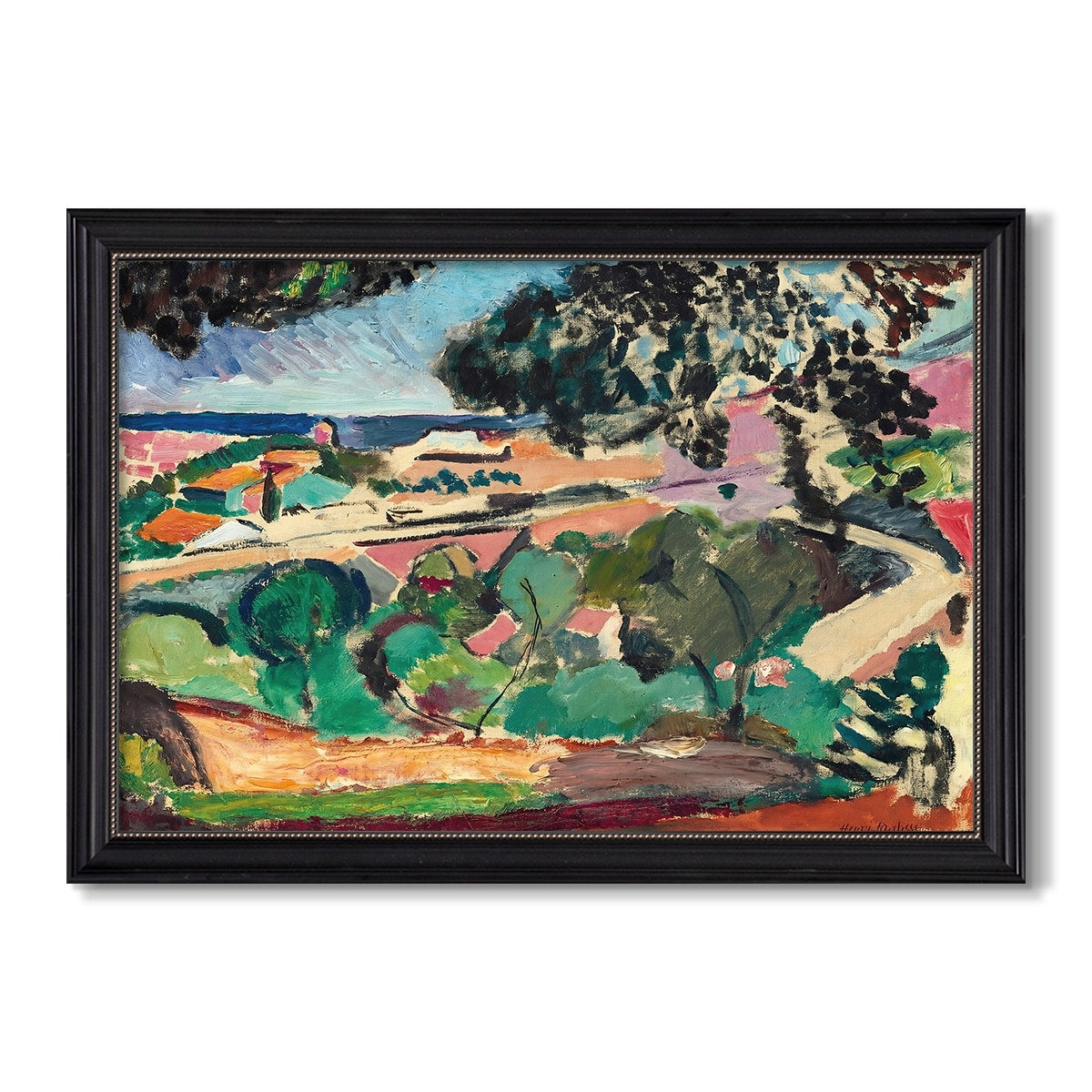 Landscape At Collioure 1907 Henri Matisse Custom Framed Canvas