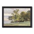 Landscape At Lake Starnberg 1890 Edward Theodore Compton Custom Framed Canvas