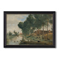 Landscape At C 1871 1874 Jean Baptiste Camille Corot Custom Framed Canvas
