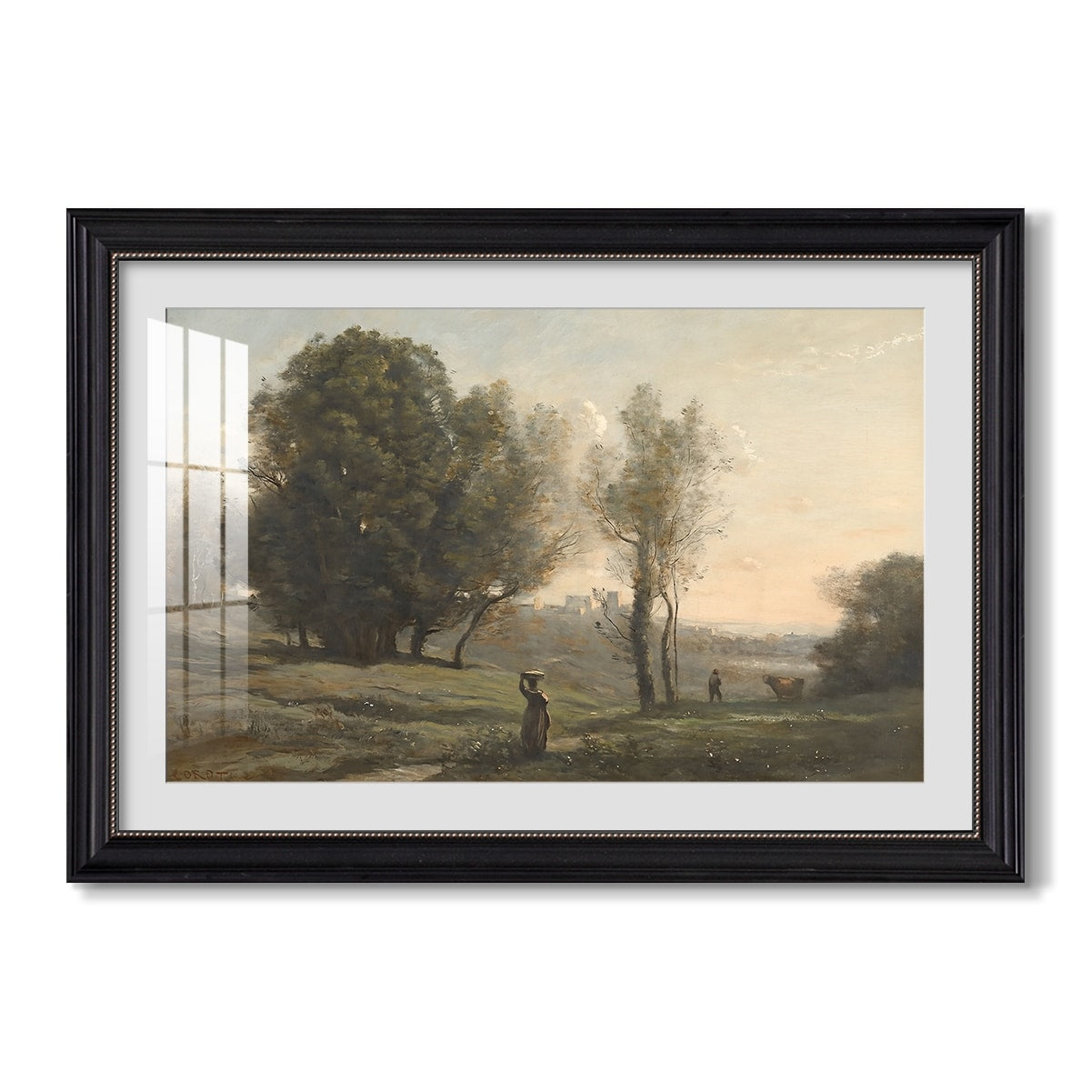 Landscape C 1872 Jean Baptiste Camille Corot Custom Framed Print