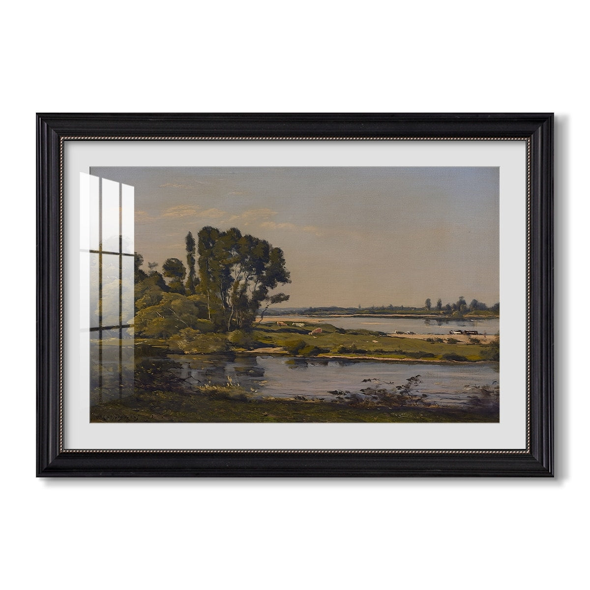 Landscape With A River 1892 Henri Harpignies Custom Framed Print