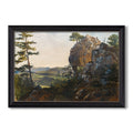 Landscape With The 1839 Friedrich Gauermann Custom Framed Canvas