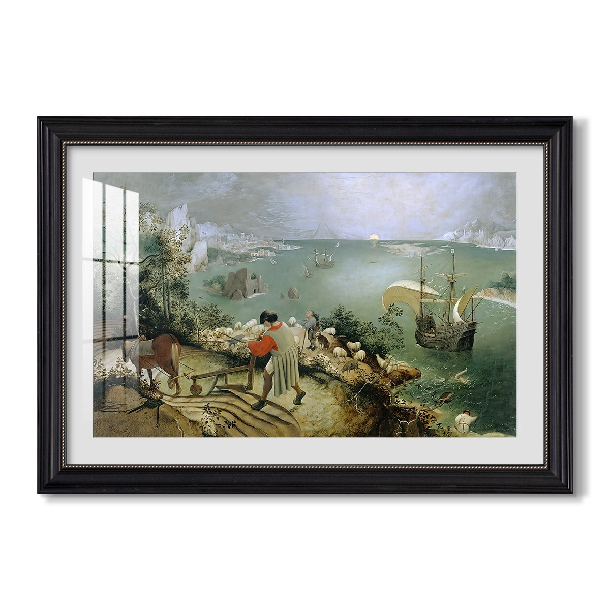 Landscape With The C 1560 Pieter Bruegel The Elder Custom Framed Print