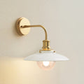 Lanesra Wall Sconces 10 Metal Gold Ivory White 1 Light Wall Sconces For Bathroom Hallway In Modern Mid Century Style