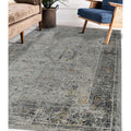 Lanfar Silver Vintage Bordered Area Rug
