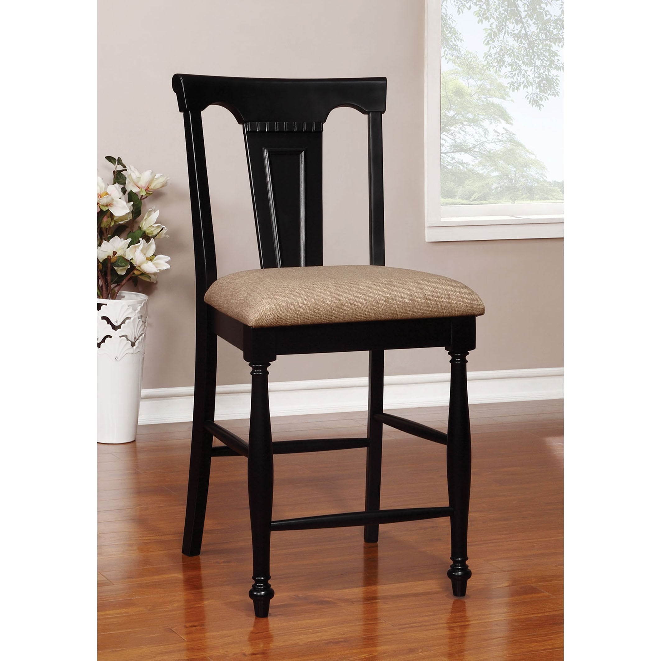Furniture Of America Lanie Country Style 26 Inch Counter Height Chair Set Of 2