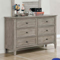 Furniture Of America Lanister Transitional Warm Grey 6 Drawer Dresser