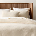 Lara Organic Cotton Warm White Boucle Standard Pillow Shams Set of 2