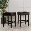 Laramie 26 Inch Bonded Leather Backless Counter Stool Set Of 2 By Christopher Knight Home