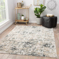 Juniper Home Laramie Silver White Abstract Runner Rug 6 X 4